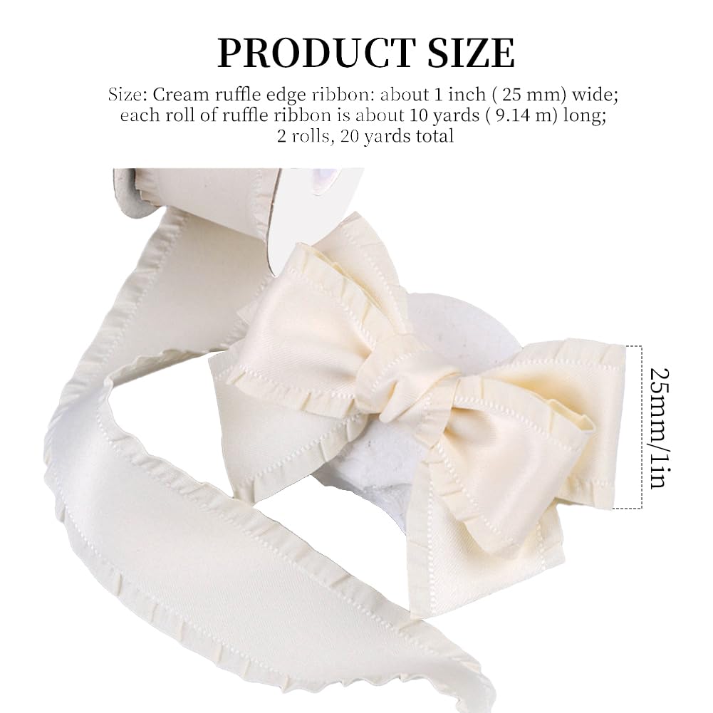 Amazon.com: CABODYALS 20 Yards White Ruffle Gathered Edge